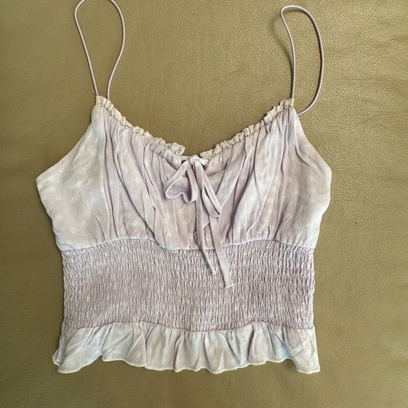 Pacsun Light Purple Ruched Tank Top - Picture 1 of 3
